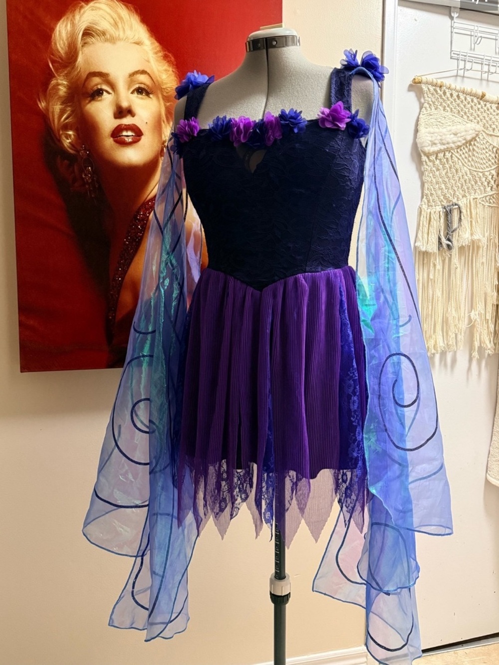 Spirit Purple and Blue Floral Fairy Dress